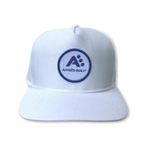 Après-Golf ® Retro Logo White Snapback Hat