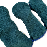 Emerald Green Sherpa Fleece Headcover w/Navy Trim