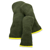 Hello Friends Green Moss Green Sherpa Fleece Headcover