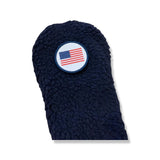 American Flag Patch Sherpa Fleece Headcover