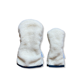 Kids! OG Cream Dream Sherpa Fleece Headcover w/Navy Trim