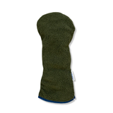 Goodbye Friends Green Moss Green Sherpa Fleece Headcover w/Navy Trim