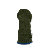 Goodbye Friends Green Moss Green Sherpa Fleece Headcover w/Navy Trim