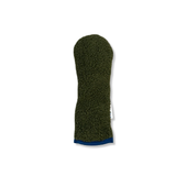 Goodbye Friends Green Moss Green Sherpa Fleece Headcover w/Navy Trim