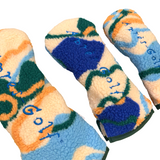 BIG SCRATCH Logo Crayon Clouds Sherpa Fleece Headcover