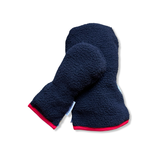 Kids! True Navy Sherpa Fleece Headcover w/Red Trim