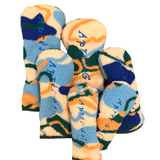 BIG SCRATCH Logo Crayon Clouds Sherpa Fleece Headcover