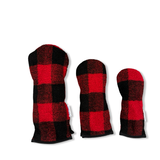 Buffalo Check Plaid Sherpa Fleece Headcover
