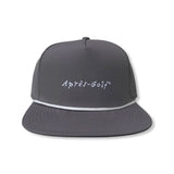 Après-Golf ® Scratch Logo Grey Flat Brimmed Snapback Hat