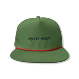 Après-Golf ® Scratch Logo Avocado Flat Brimmed Snapback Hat