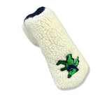 Green Dancing Bear Vintage Patch Sherpa Fleece Blade Putter Cover