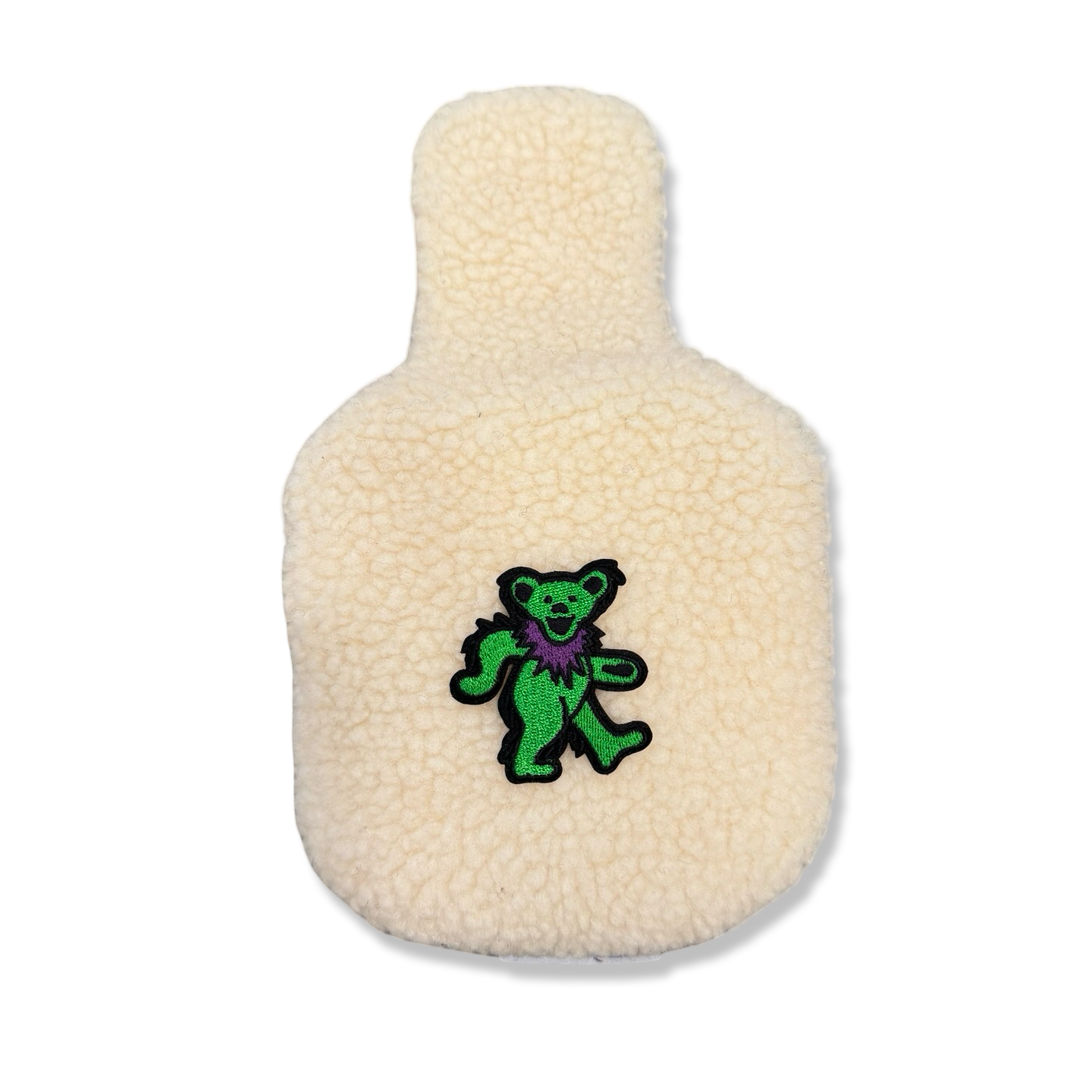 Green Bear Patch Sherpa Fleece Headcover