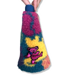 Pink Bear Patch Sherpa Fleece Headcover