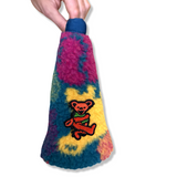 Orange Bear Patch Sherpa Fleece Headcover