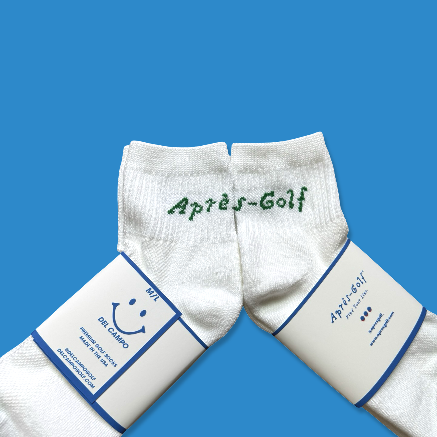 Après-Golf Scratch Text Logo Socks - Quarter
