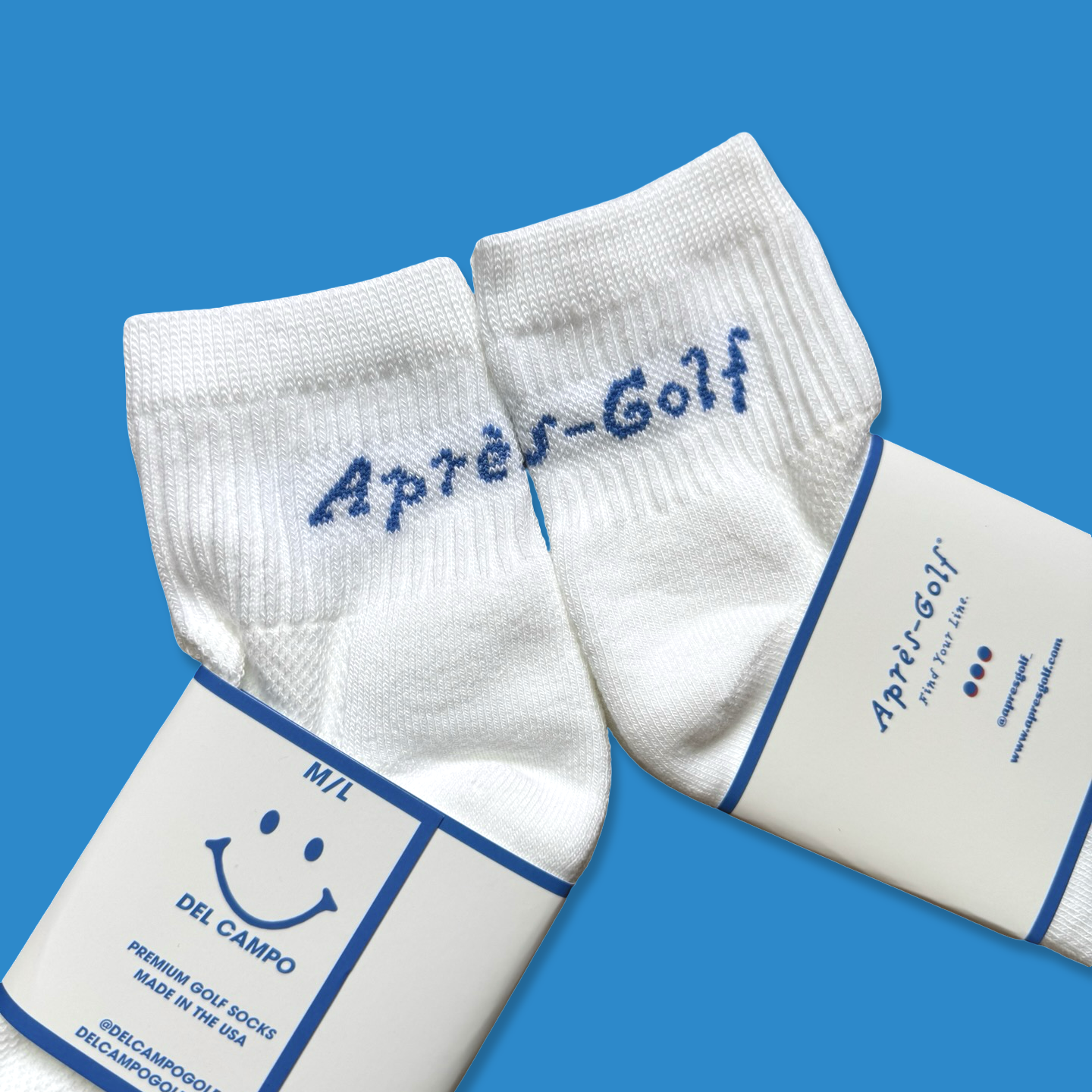 Après-Golf Scratch Text Logo Socks - Quarter