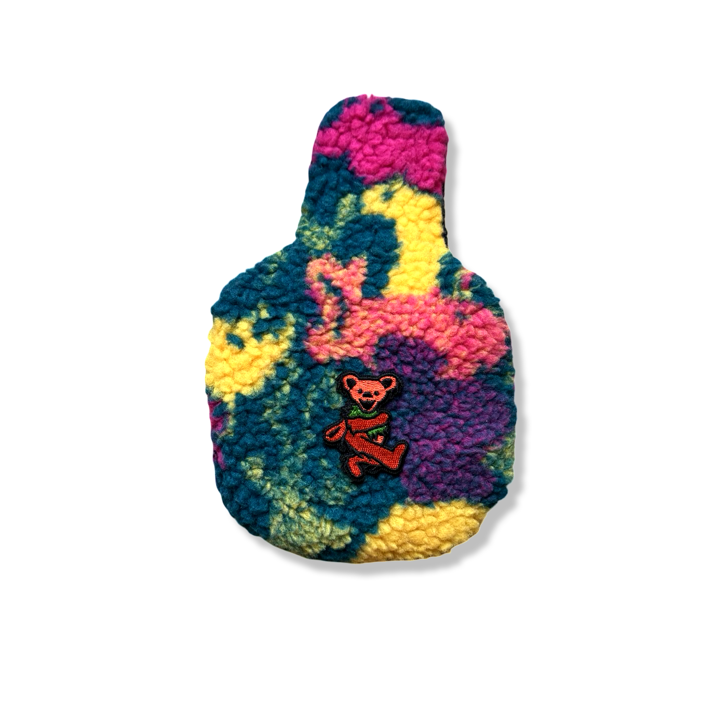 Orange Bear Patch Sherpa Fleece Headcover