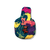 Orange Bear Patch Sherpa Fleece Headcover