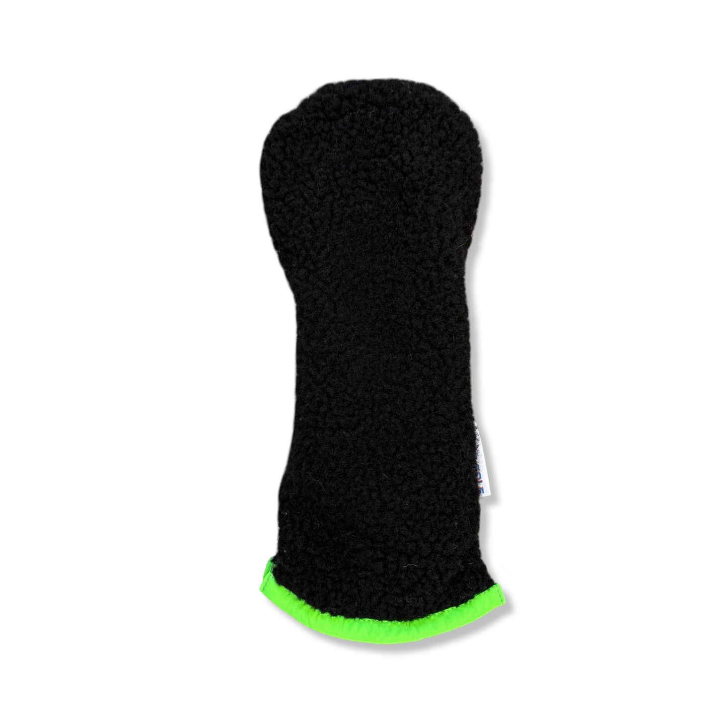 Mid-Knight Rider Black Sherpa Fleece Headcover w/Neon Green Trim