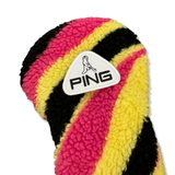 Ping Vintage Patch Sherpa Fleece Headcover (Neon Zebra)