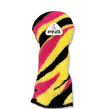 Ping Vintage Patch Sherpa Fleece Headcover (Neon Zebra)