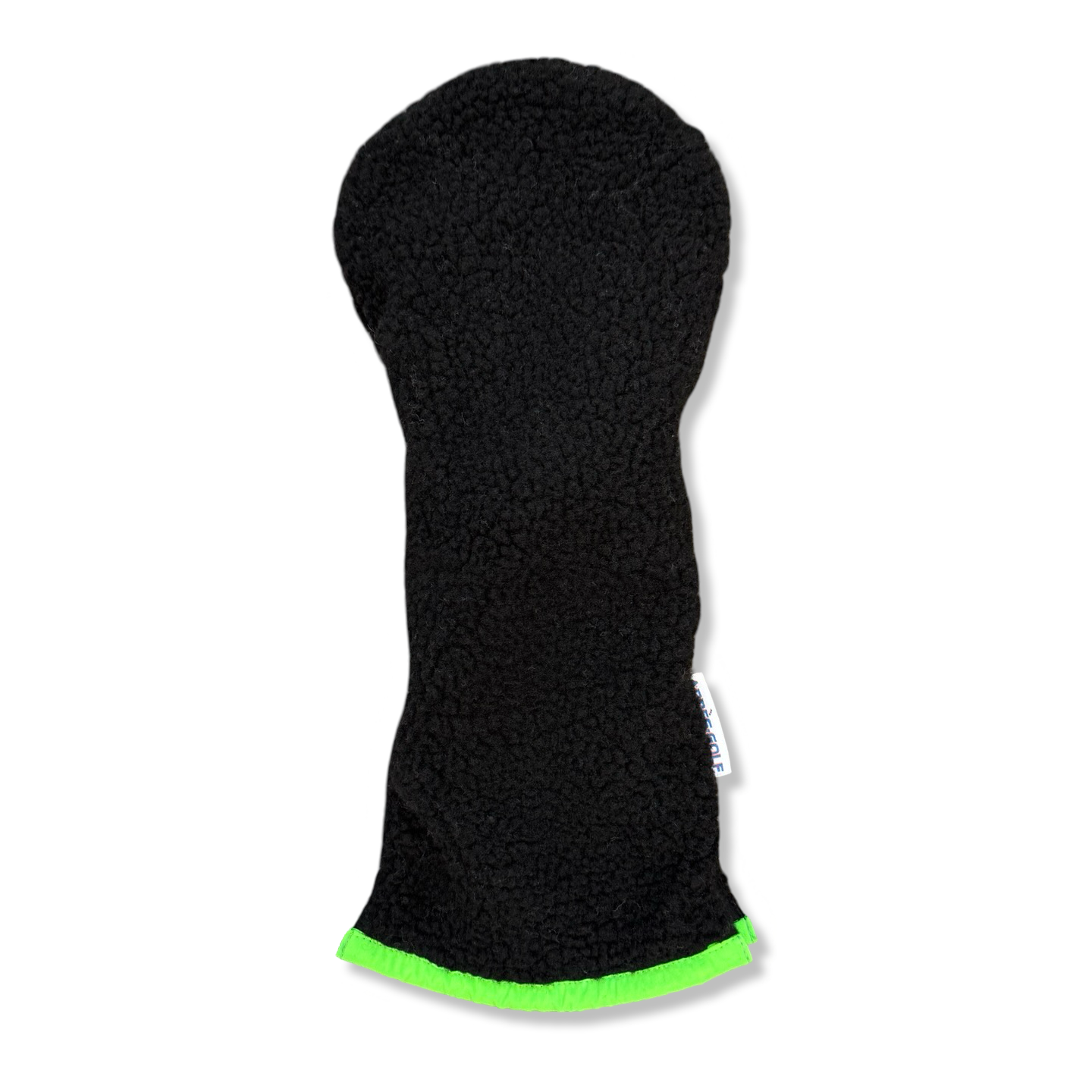 Mid-Knight Rider Black Sherpa Fleece Headcover w/Neon Green Trim
