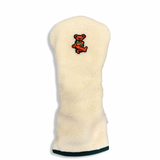 Orange Bear Patch Sherpa Fleece Headcover