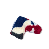 Red White & Blue Camo Sherpa Fleece Blade Putter Cover