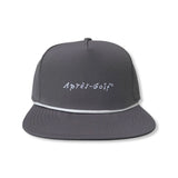 Après-Golf ® Scratch Logo Grey Flat Brimmed Snapback Hat